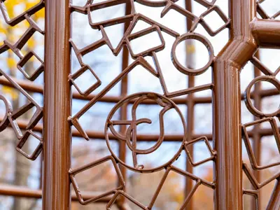 Close up of BIRD SET FREE sculpture
